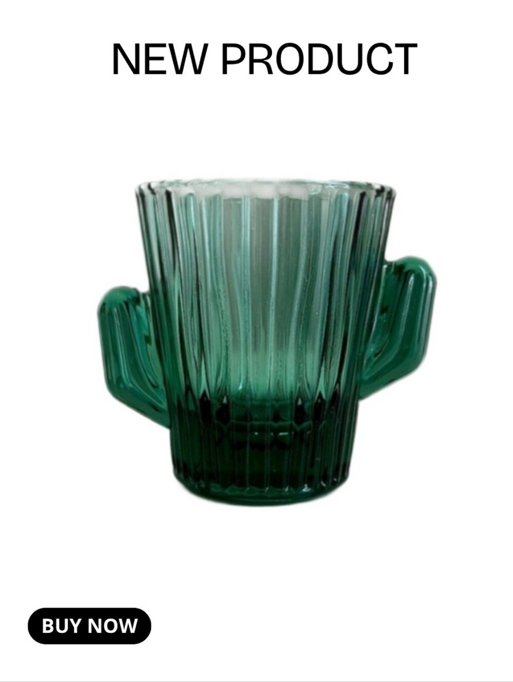 NEW Libbey Green Cactus Glass Shot Glass - Toothpick |  Match Holder